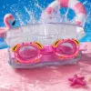 Pink children's swimming goggles with transparent storage boxes Specification image